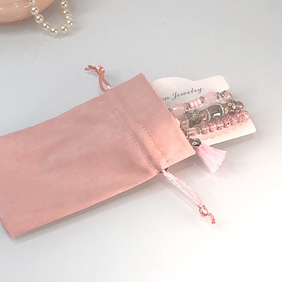 Pink Bohemian Butterfly Multi Layer Bracelets with Jewelry Pouch Gift Bag - Picture 5 of 5